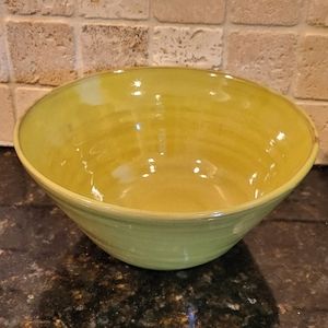 Hand Tossed High Sided Olive Green Seagrove, NC Bowl